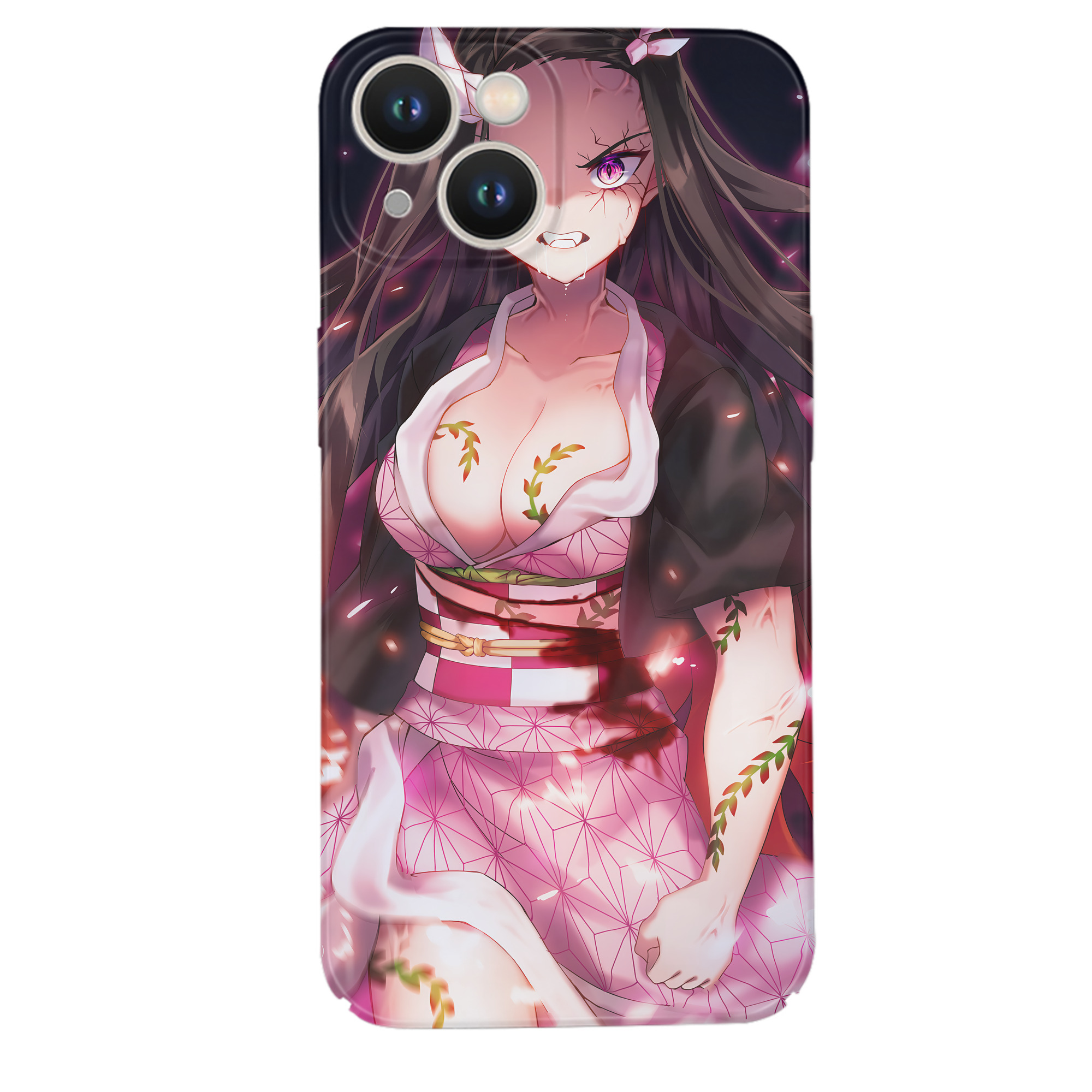 （画像用） 鬼滅の刃（きめつのやいば）竈門 禰󠄀豆子／かまど ねずこ Kamado Nezuko 【iPhone 14シリーズ対応】ハードケース